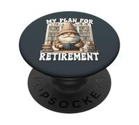 My Retirement Plan Is Reading Books GNOME For Retired Life PopSockets PopGrip Adhesivo