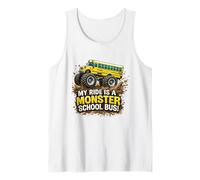 My Ride is a Monster Autobús Escolar para niños, camión de Ruedas Grandes para niños Camiseta sin Mangas