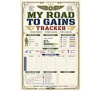 My Road to Gains Tracker: Weight Lifting Progress Book: Record Your Journey to a Stronger Body