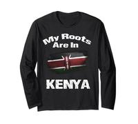 My Roots Are In Kenya with Kenyan Proud Flag - Camiseta de Regalo Manga Larga