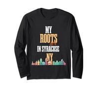 My Roots Are in Syracuse NY Tee Holiday Upstate Mujeres Hombres Manga Larga