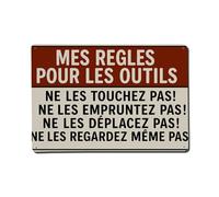 My Rules For Tools - Letrero de metal retro para decoración de pared para el hogar, bar, cafetería, póster de metal de 8 x 12 pulgadas