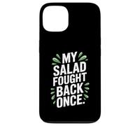 My Salad Fought Back Once Foodie Humor Vegano Vegetariano Broma Carcasa para iPhone 13