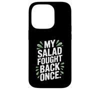 My Salad Fought Back Once Foodie Humor Vegano Vegetariano Broma Carcasa para iPhone 14 Pro