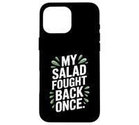 My Salad Fought Back Once Foodie Humor Vegano Vegetariano Broma Carcasa para iPhone 16 Pro MAX