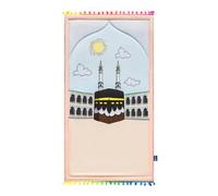My Salah Mat Urban Rugs UK - Alfombra de oración musulmana acolchada para niños pequeños con diseño de mediodía en La Meca