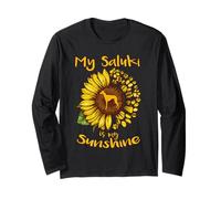 My Saluki Dog is My Sunshine Sunflower Dog Paw Puppy Lover Manga Larga