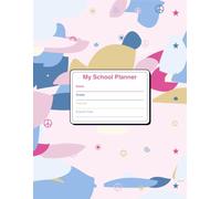 My School Planner for Girls | Undated Weekly Homework Planner for Kids | Berry Pink and Blue | Elementary Student Organizer with Goals, Notes and Activities
