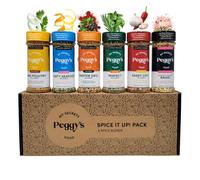 My Secrets Peggy’s Food Spice It Up Pack Seasoning Jars Set of 6 - Ultimate Kitchen Seasoning Set for Grilling Roasting or Baking - Seasoning Set Gift Box - Complete Culinary Spice Kit