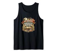 My Service Americas Freedom Veteran Eagle Flag Patriots 1776 Camiseta sin Mangas
