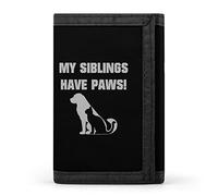 My Sibling Has Paws - Cartera de tres pliegues con bolsillo frontal con ventana de identificación, regalos para hombres y mujeres, Estilo:, Talla única, MHXYZHW