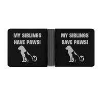 My Sibling Has Paws - Cartera personalizada con bloqueo RFID, billetera plegable delgada con bolsillo frontal, tarjetero de crédito para hombres y mujeres, Estilo:, Talla única, MHXYZHW