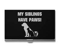 My Sibling Has Paws - Estuche organizador de bolsillo profesional para tarjetas de negocios, para hombres y mujeres, Estilo:, Talla única, MHXYZHW