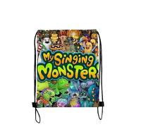 My Singing Monsters - Bolsa con cordón, diseño de dibujos animados en 3D, ideal para deportes, yoga, viajes