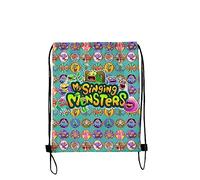 My Singing Monsters Bolsa de transporte, moda 3D Cartoon Gym String Natación Almacenamiento Escuela Niño Niña Bolsa - 48 x 32 cm, Adecuado para Deportes Yoga Viajes