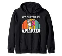 My Sister Is a Fighter Breast Cancer Awareness Support Gifts Sudadera con Capucha