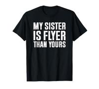 My Sister Is Flyer Than Yours Cheer Bro Cheerleader Brother Camiseta