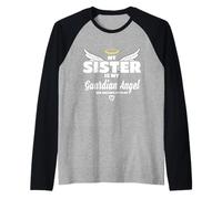 My Sister Is My Guardian Angel She Watches Over Me In Memory Camiseta Manga Raglan