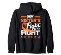 My Sisters Fight Is My Fight ADHD Awareness Cinta Naranja Sudadera con Capucha