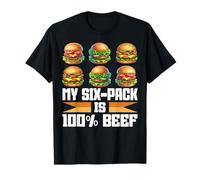 My Six-Pack Is 100 Percent Beef Funny Gym Food Joke Camiseta