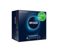 MY.SIZE Classic Condones talla 1 | Ancho 47 mm | Megapack 80 unidades | Preservativos premium extra delgados | Ultra sensibles y delicados | Grosor 0,07 mm | Veganos