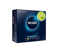 MY.SIZE Classic Condones talla 2 I Ancho 49 mm I Paquete grande 36 unidades I Preservativos premium extra delgados I Condones ultra sensibles y delicados I Grosor 0,07 mm I Condones veganos