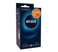 MY.SIZE Classic Condones talla 4 | Ancho 57 mm | Paquete 20 unidades | Preservativos premium extra delgados | Ultra sensibles y delicados | Grosor 0,07 mm | Veganos