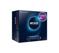 MY.SIZE Classic Condones talla 7 | Ancho 69 mm | Megapack 80 unidades | Preservativos premium extra delgados | Ultra sensibles y delicados | Grosor 0,07 mm | Veganos