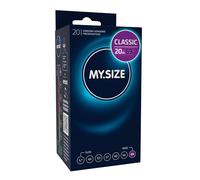 MY.SIZE Classic Condones talla 7 | Ancho 69 mm | Paquete 20 unidades | Preservativos premium extra delgados | Ultra sensibles y delicados | Grosor 0,07 mm | Veganos