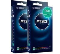 MY.SIZE PRO 20 unidades 45 mm ELITE - Extra fino, látex Vytex altamente purificado para menos olor, muy fáciles de abrir y desenrollar