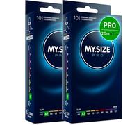 MY.SIZE PRO 20 unidades 47 mm ELITE - Extra fino, látex Vytex altamente purificado para menos olor, muy fáciles de abrir y desenrollar