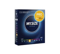 MY.SIZE PRO Condones ÉLITE, talla 3, 53 mm, 3 piezas - Látex Vytex extra puro, fácil de abrir