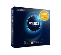 MY.SIZE Condones PRO ÉLITE 53 mm (Talla 3) – 36 piezas – Látex Vytex extra puro – Fácil de abrir