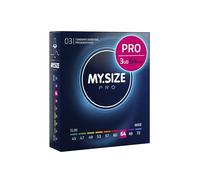 MY.SIZE PRO Condones ÉLITE, talla 6, 64 mm, XXL, 3 piezas - Látex Vytex extra puro, fácil de abrir