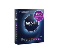 MY.SIZE PRO Condones ÉLITE, talla 7, 69 mm, XXL, 3 piezas - Látex Vytex extra puro, fácil de abrir