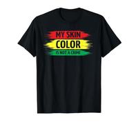 My Skin Color Is Not A Crime Black History Month Camiseta gráfica económica, Hombre, Negro, S