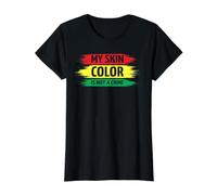 My Skin Color Is Not A Crime Black History Month Camiseta gráfica económica, Mujer, Negro, S