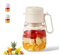 My Smoothies Cup Blender, 1000ML Portable Small Juice Cup, Cup Blender for Smoothies, Multi-Function Juicer Juice Cup (Beige)