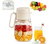 My Smoothies Cup Blender, Cup Blender for Smoothies, 1000ML Portable Small Juice Cups with Handle/Strap, Rechargeable, for Gym/Travel/Kitchen (White)