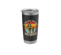 My Son Has Your Back Proud Firefighter Dad Fathers Day Vaso térmico de acero inoxidable de doble pared