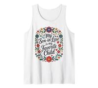 My Son-in-Law Is My Favourite Child Humor Familiar Floral Camiseta sin Mangas
