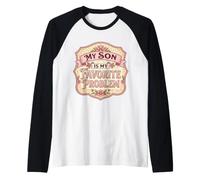 My Son Is My Favorite Problem Divertido Día de la Madre Mamá Mamá Camiseta Manga Raglan