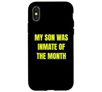 My Son Was Inmate of The Month Funny Parent Design Tees Carcasa para iPhone X/XS