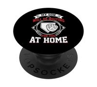 My Son Will Be Waiting For You At Home Baseball Catcher Life PopSockets PopGrip Adhesivo