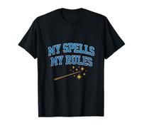 My Spells My Rules Varsity Varsity Magic Wand Sparkle Design Camiseta