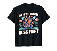 My Spirit Animal es un dragón Retro para Jugadores de Lucha contra Jefes Camiseta