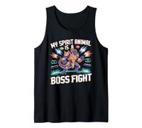 My Spirit Animal es un dragón Retro para Jugadores de Lucha contra Jefes Camiseta sin Mangas