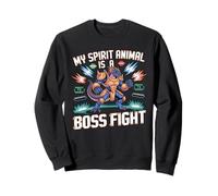 My Spirit Animal es un dragón Retro para Jugadores de Lucha contra Jefes Sudadera