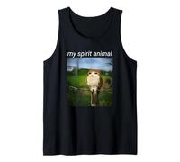 My Spirit Animal Funny Meowl Meme, Cat Owl Meme Camiseta sin Mangas