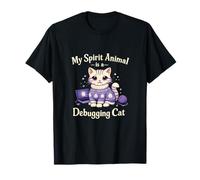 My Spirit Animal is a Debugging Cat Funny Coder Novedad Camiseta
